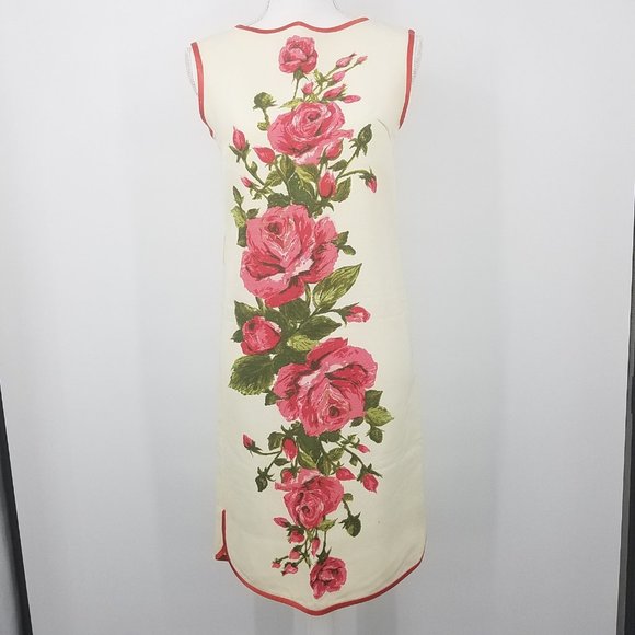 {Vintage} 60s Sheath Dress - Floral Roses - Picture 2 of 12